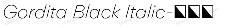 Gordita Black Italic字体转换